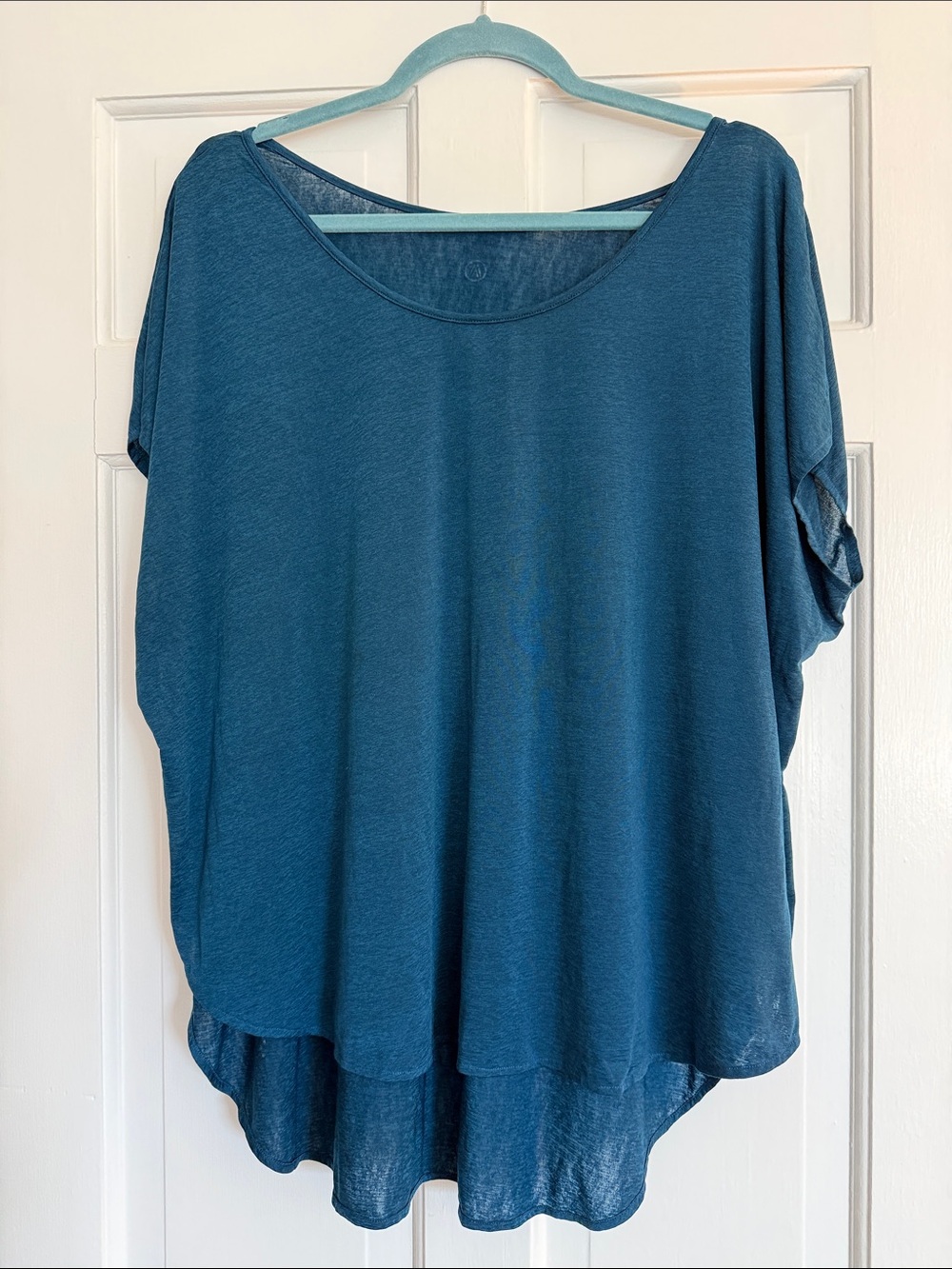 We Wonder by Stitch Fix Relaxed High Low Scoop Neck Women's Top in Teal